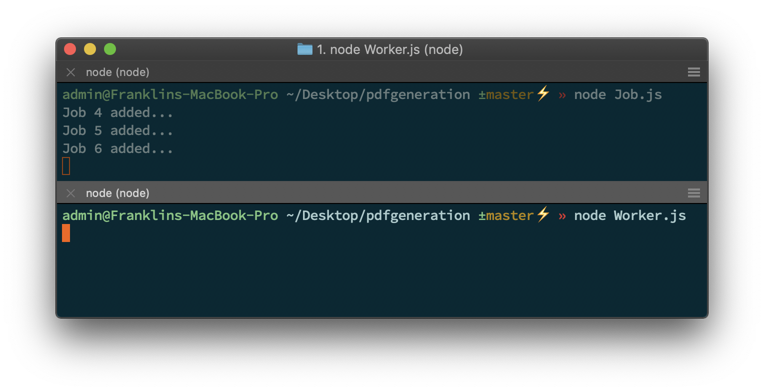 Running Job.js and Worker.js 💭