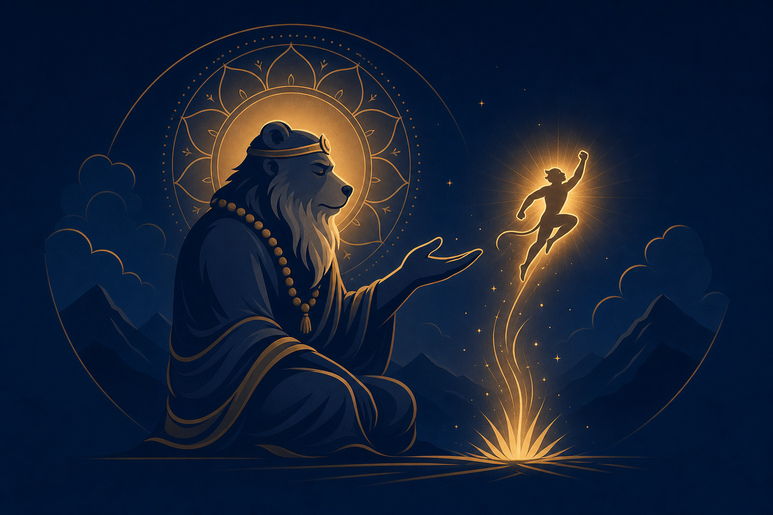Ramayana-inspired Jambavan and Hanuman hero image showing local memory, codebase awareness, review packs, compact context, and privacy for MCP coding agents