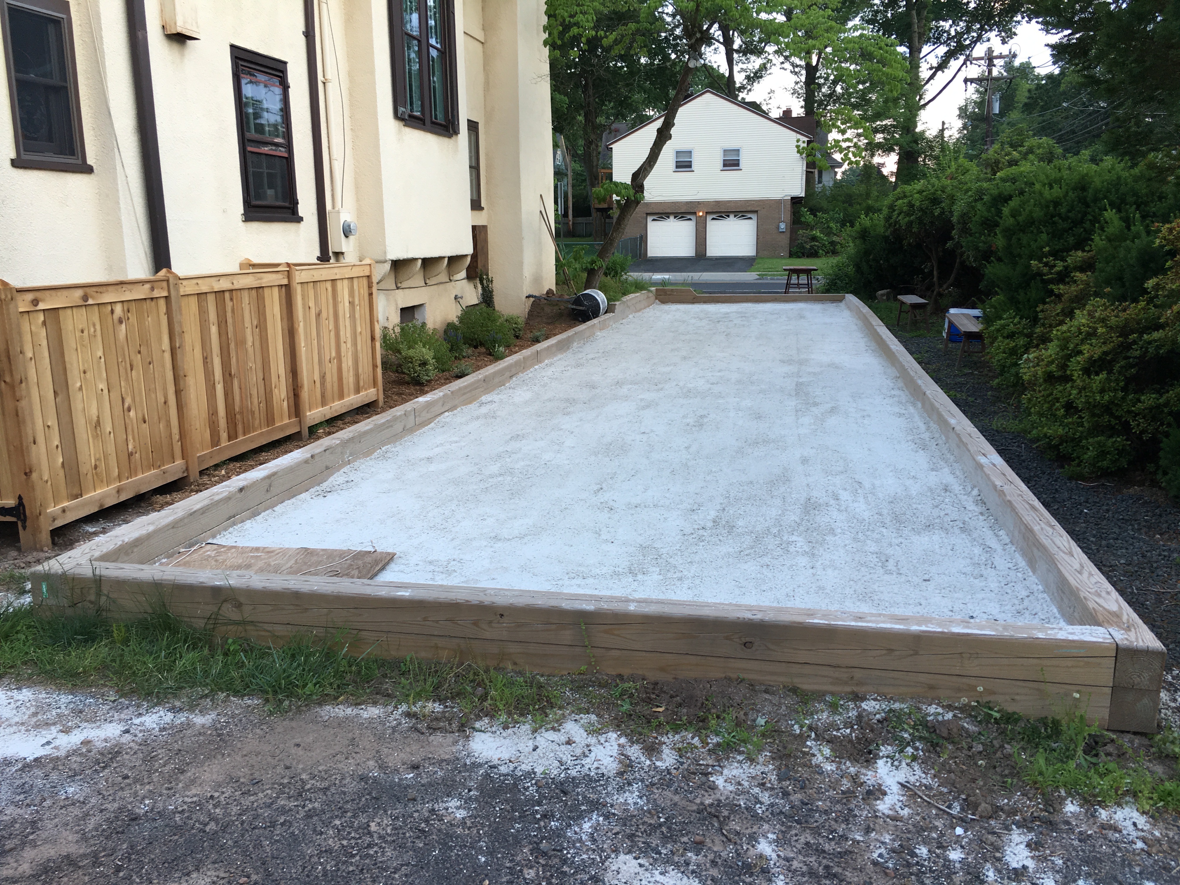 Finished bocce court