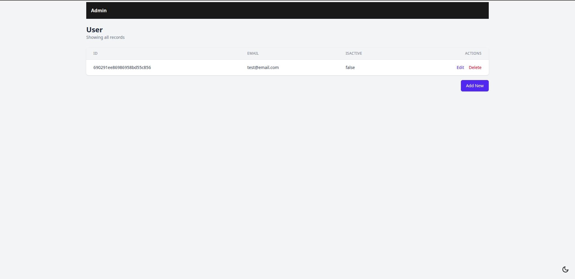 Admin List