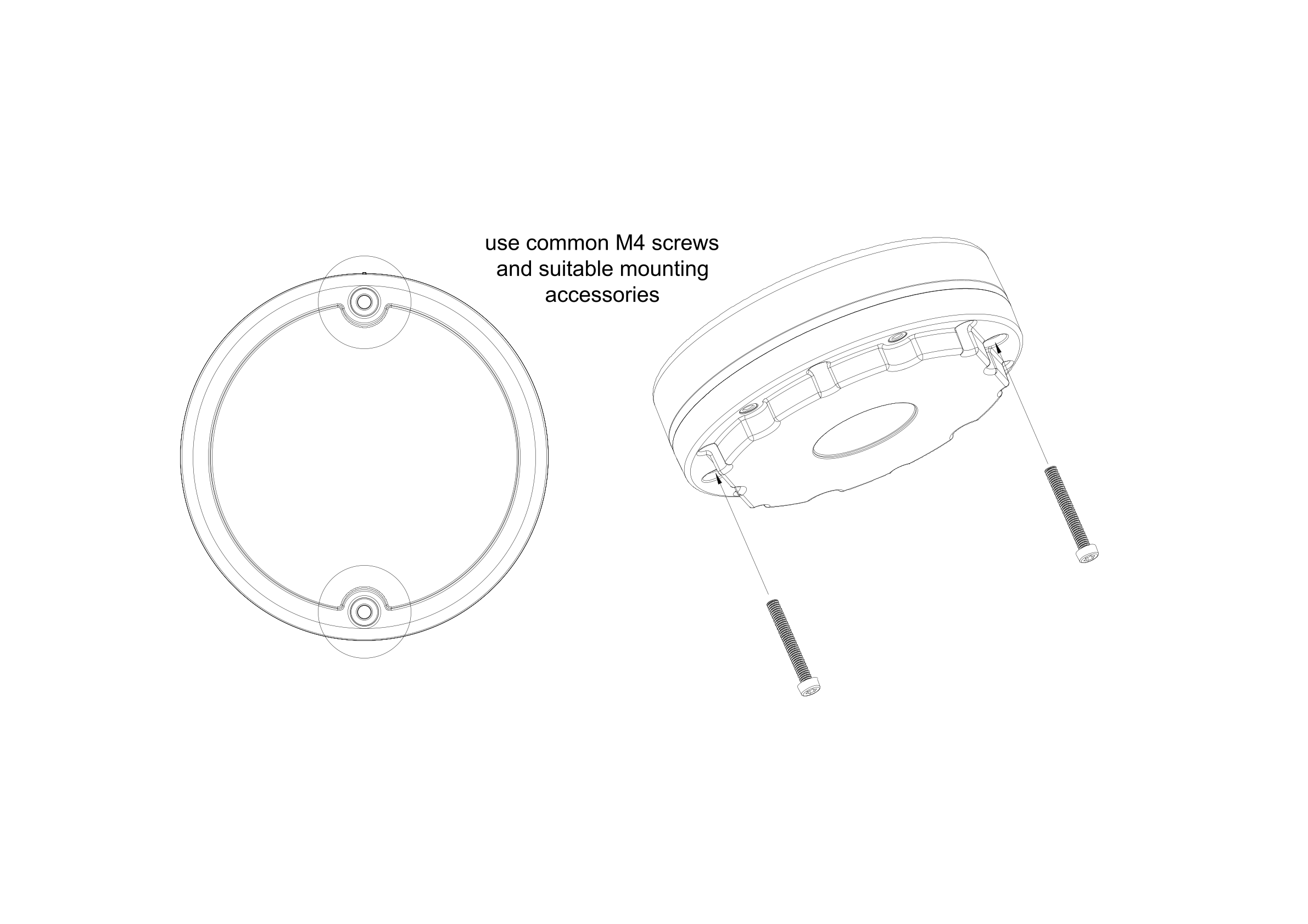 Montage des EOS Sensors mit Schrauben