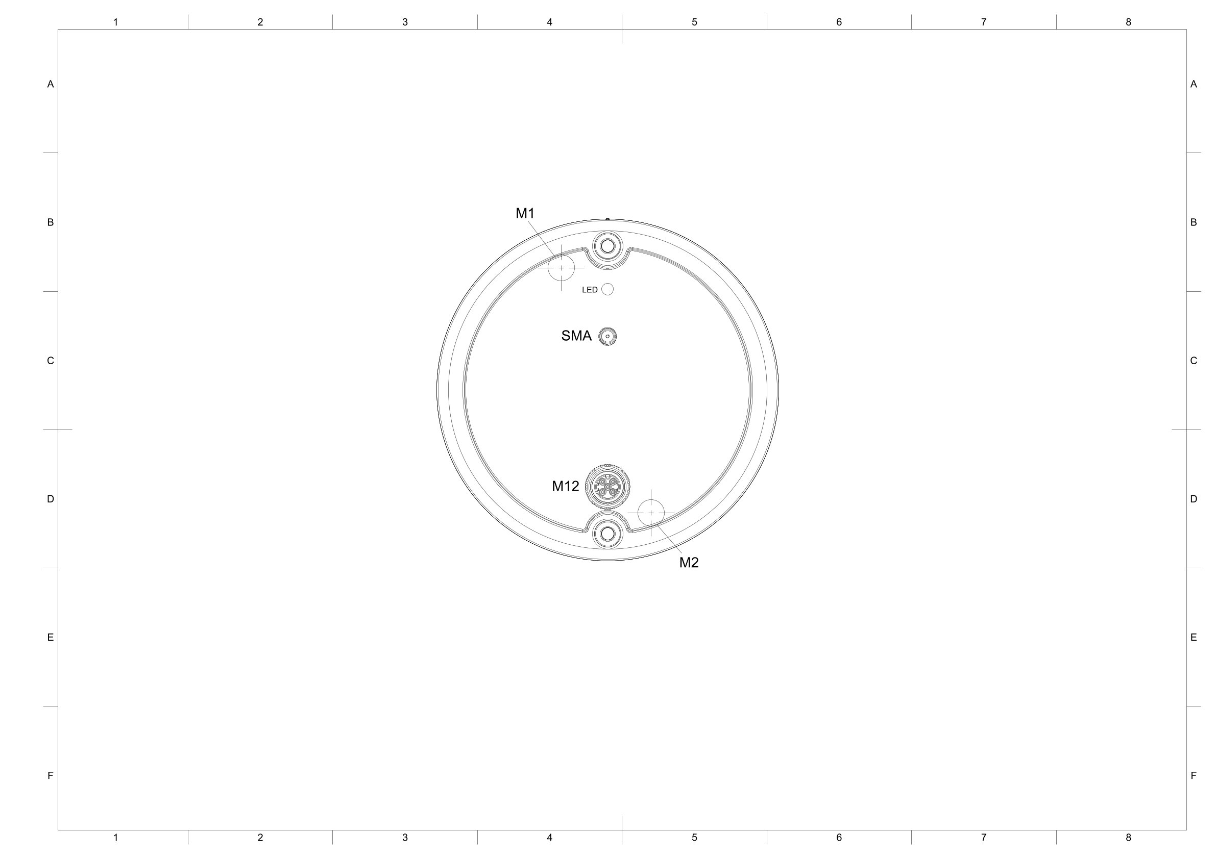 Positionen M1 M2 SMA M12 LED