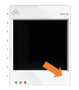 Lage des NFC Tags am Nyx Sensor