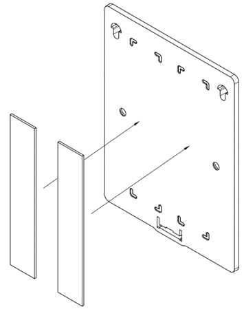 Anbringung der Wandhalterung mit Klebestreifen