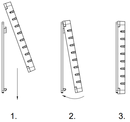 Montage des Sensors an der Wandhalterung
