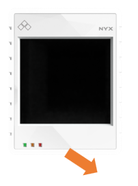 Lage des NFC-Tags am NYX-Sensor