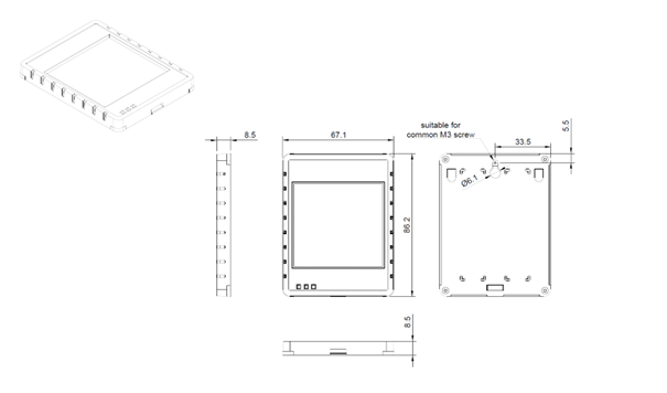 NYX sensor technical drawing