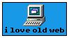postcard blinkie: i love the old web