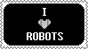 postcard blinkie: i love robots!