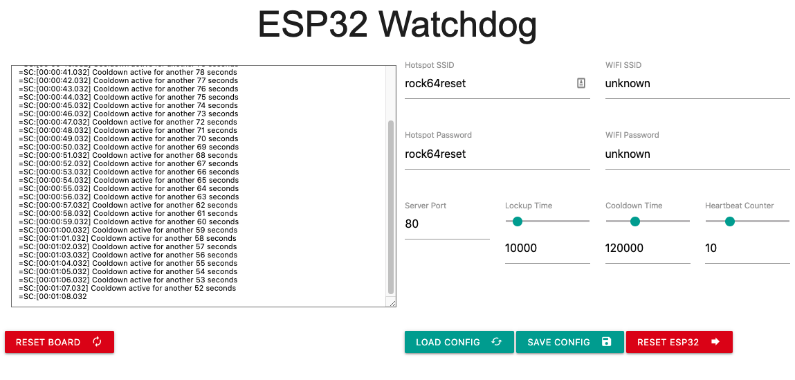 ESP32 Config Interface