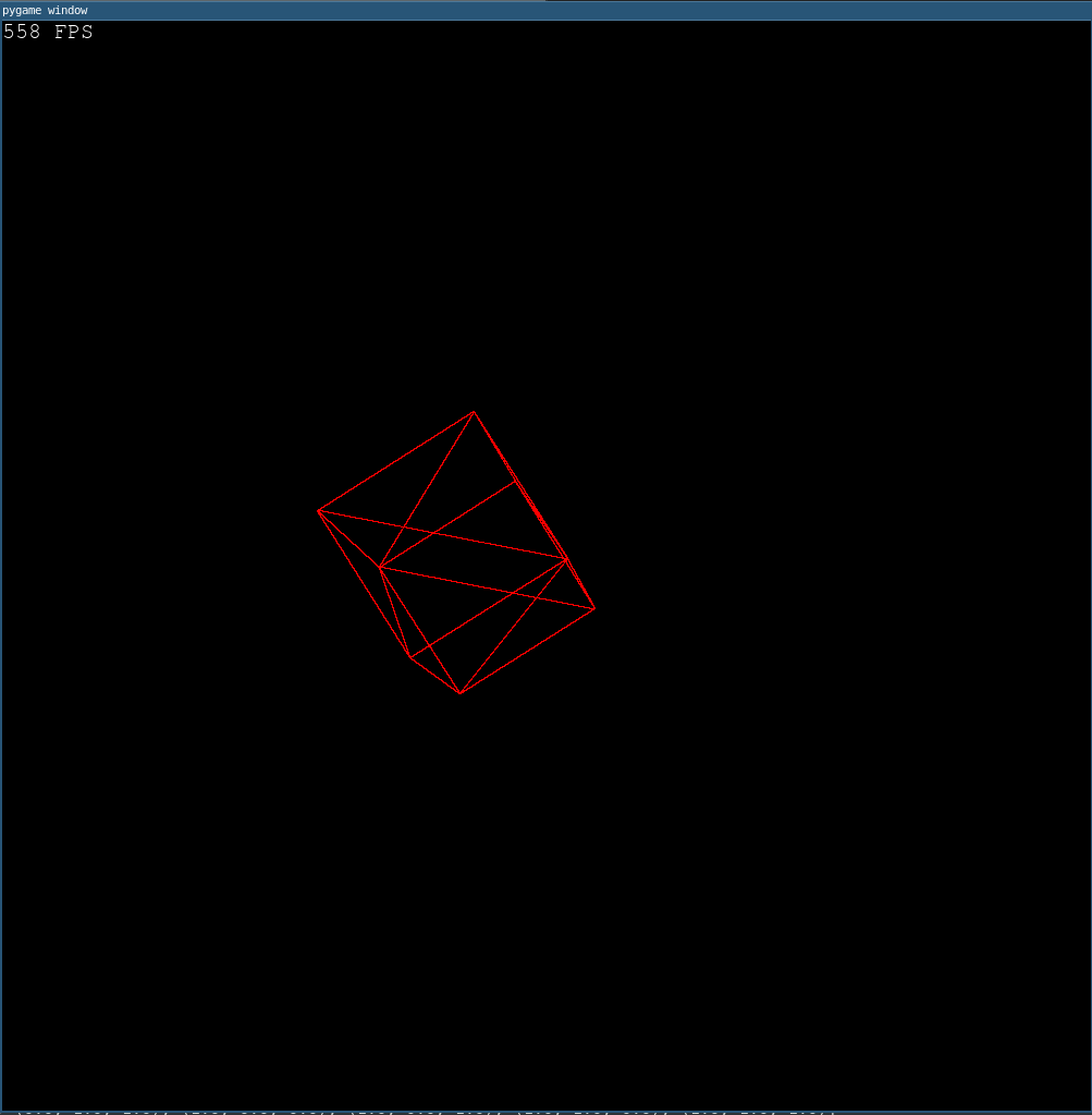 Cube rendered with pyWireframeRenderer