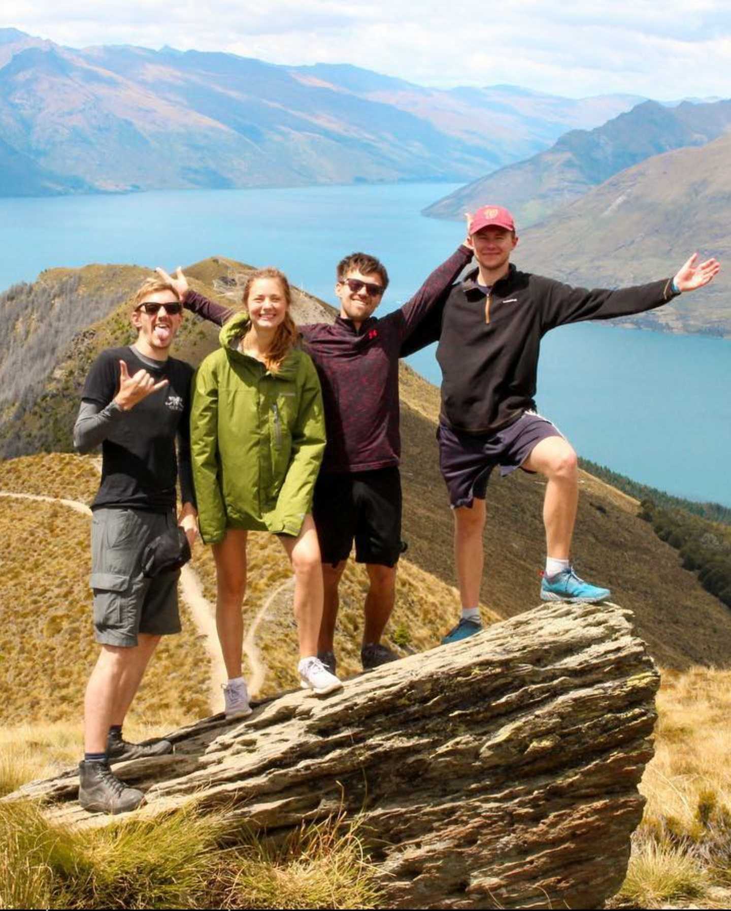 Photo of Ben Agricola with 3 friends on Ben Lomond Hike, Queenstown, NZ