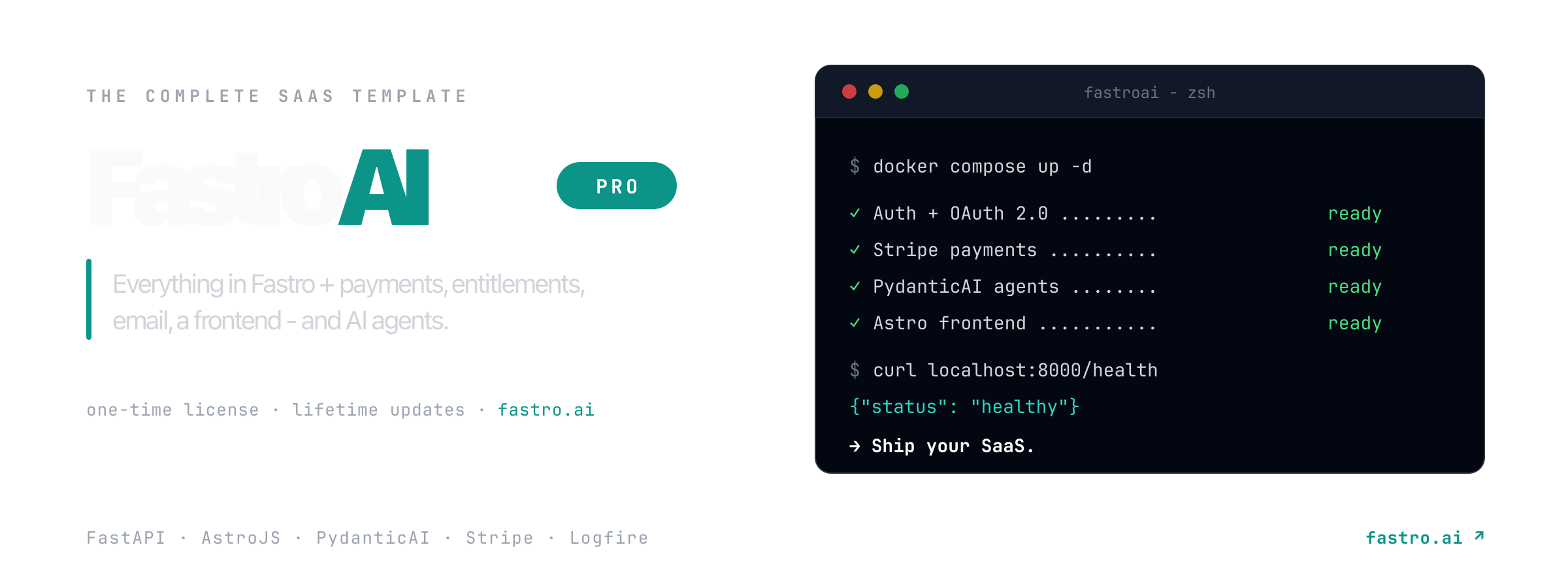 FastroAI - the complete FastAPI SaaS template