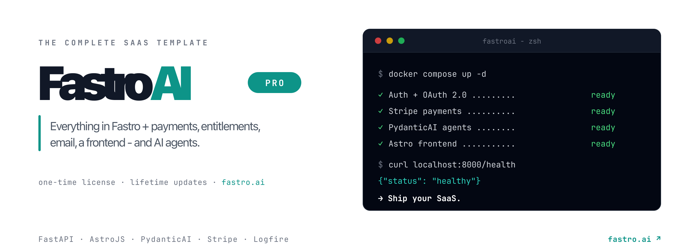 FastroAI - the complete FastAPI SaaS template
