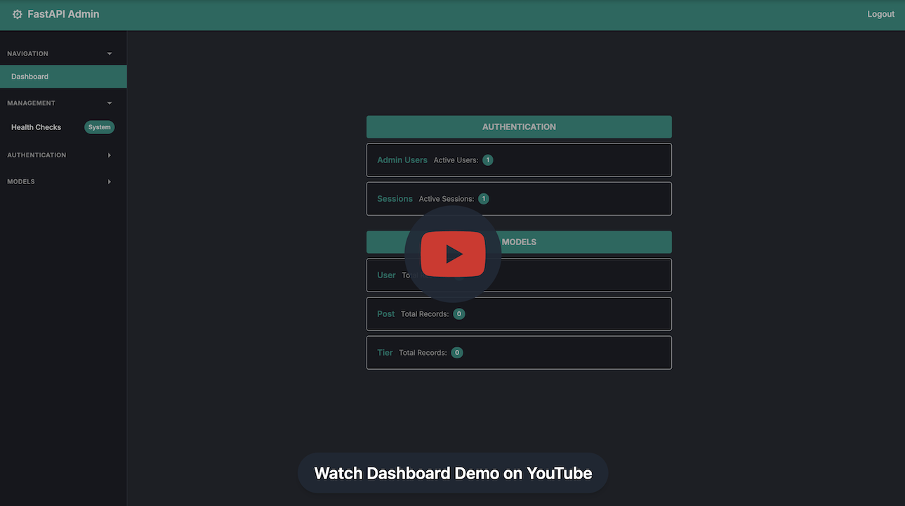 Watch CRUDAdmin Dashboard Demo on Youtube