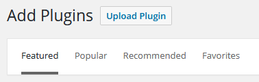 Upload Plugin Button
