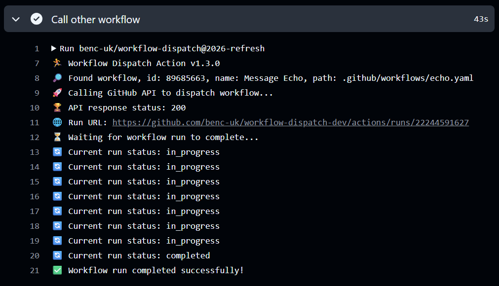 Screenshot the logs of a workflow run