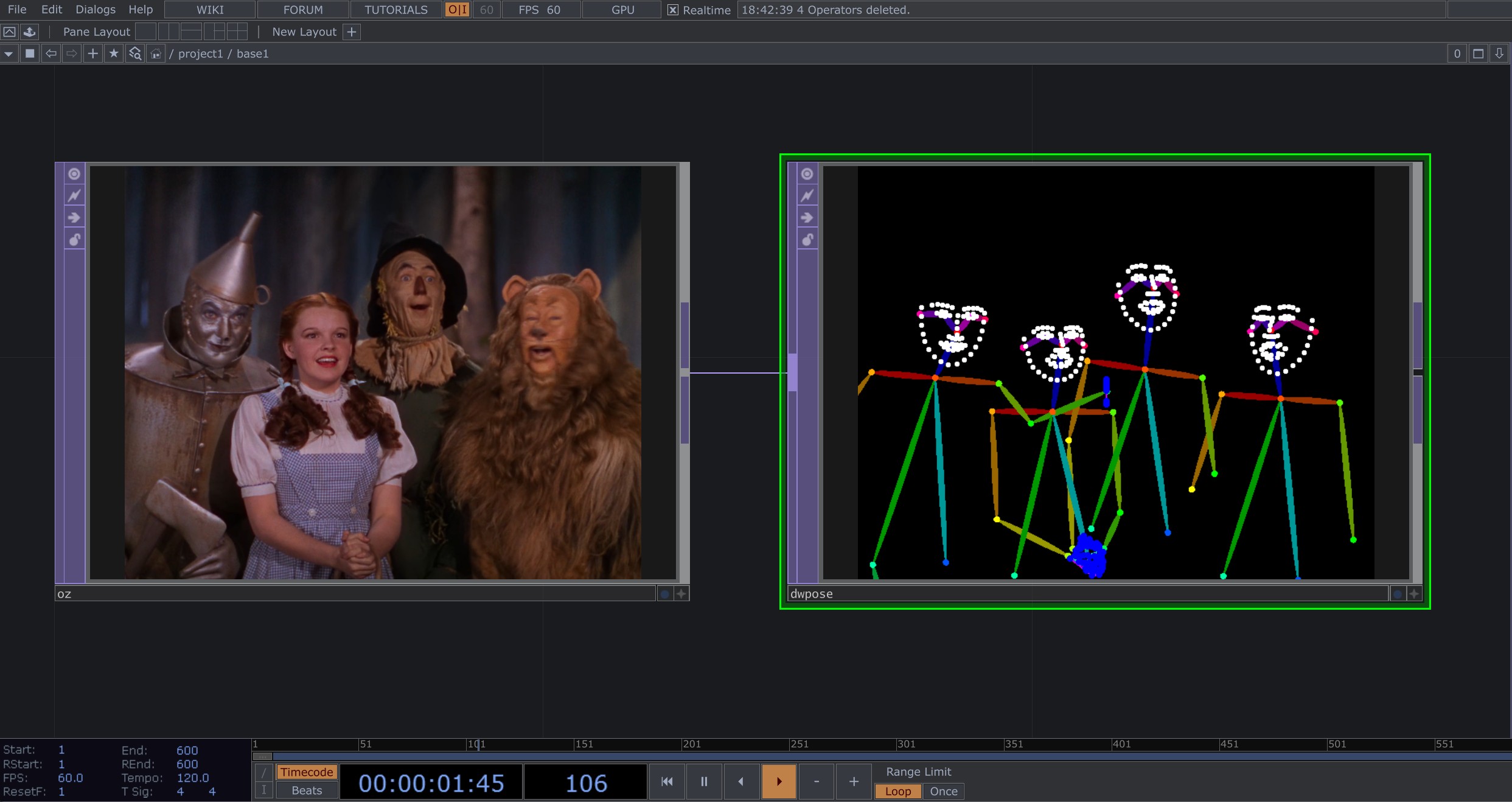 td-dwpose in TouchDesigner