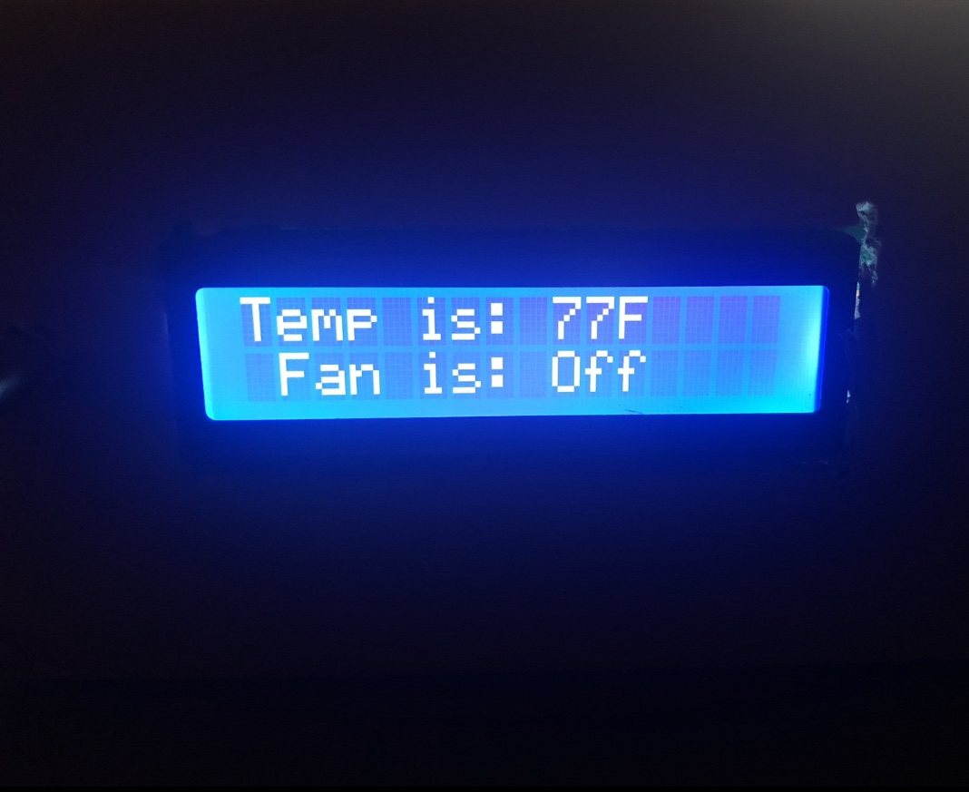 GitHub Benjatron87/templcddisplay Arduino board hooked up to a