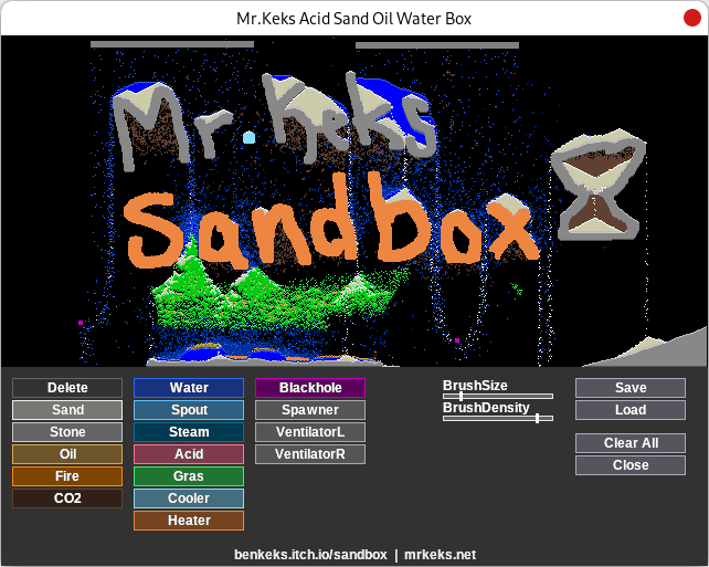 Screenshot of Mr.Keks Sandbox toy
