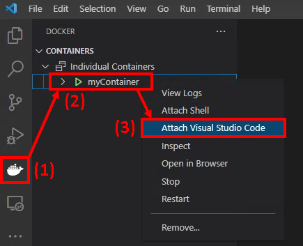 Attaching VS Code to a Running Container