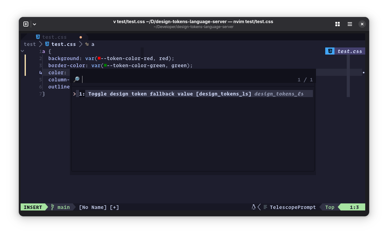 Code actions menu open for a line
