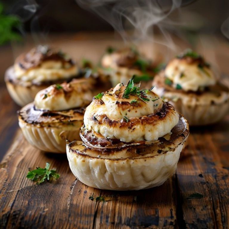 Cream Cheese Stuffed Button Mushroom Caps