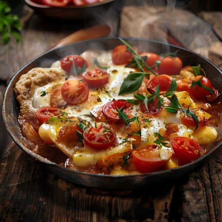 Menemen (Turkish Scrambled Eggs with Peppers and Tomatoes)