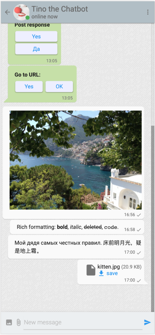 Mobile web: chat