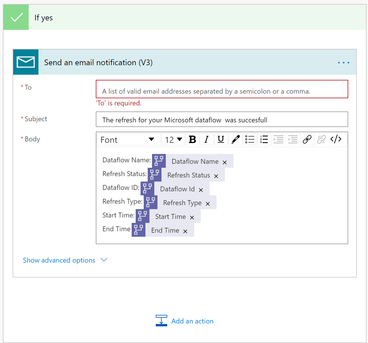 An example of folder structure