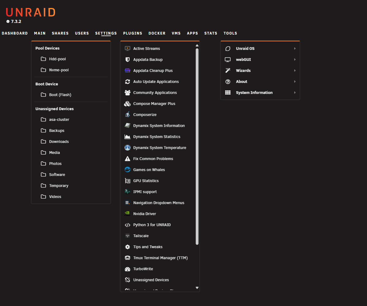 Main, Plugins, and Tools dropdowns