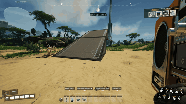 Sliding up a ramp and off the top