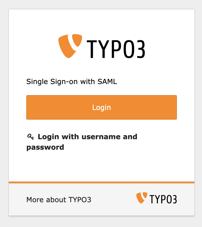 TYPO3 login