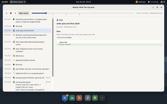 Replay, receipts and permissions