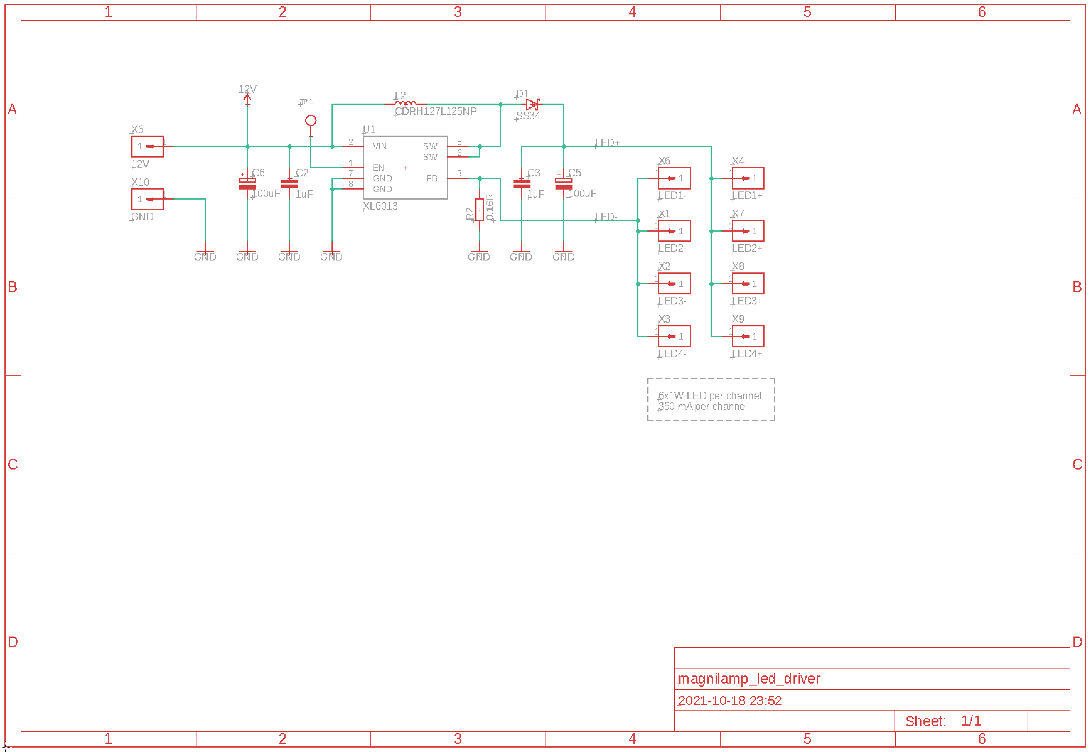 LED driver board schematic