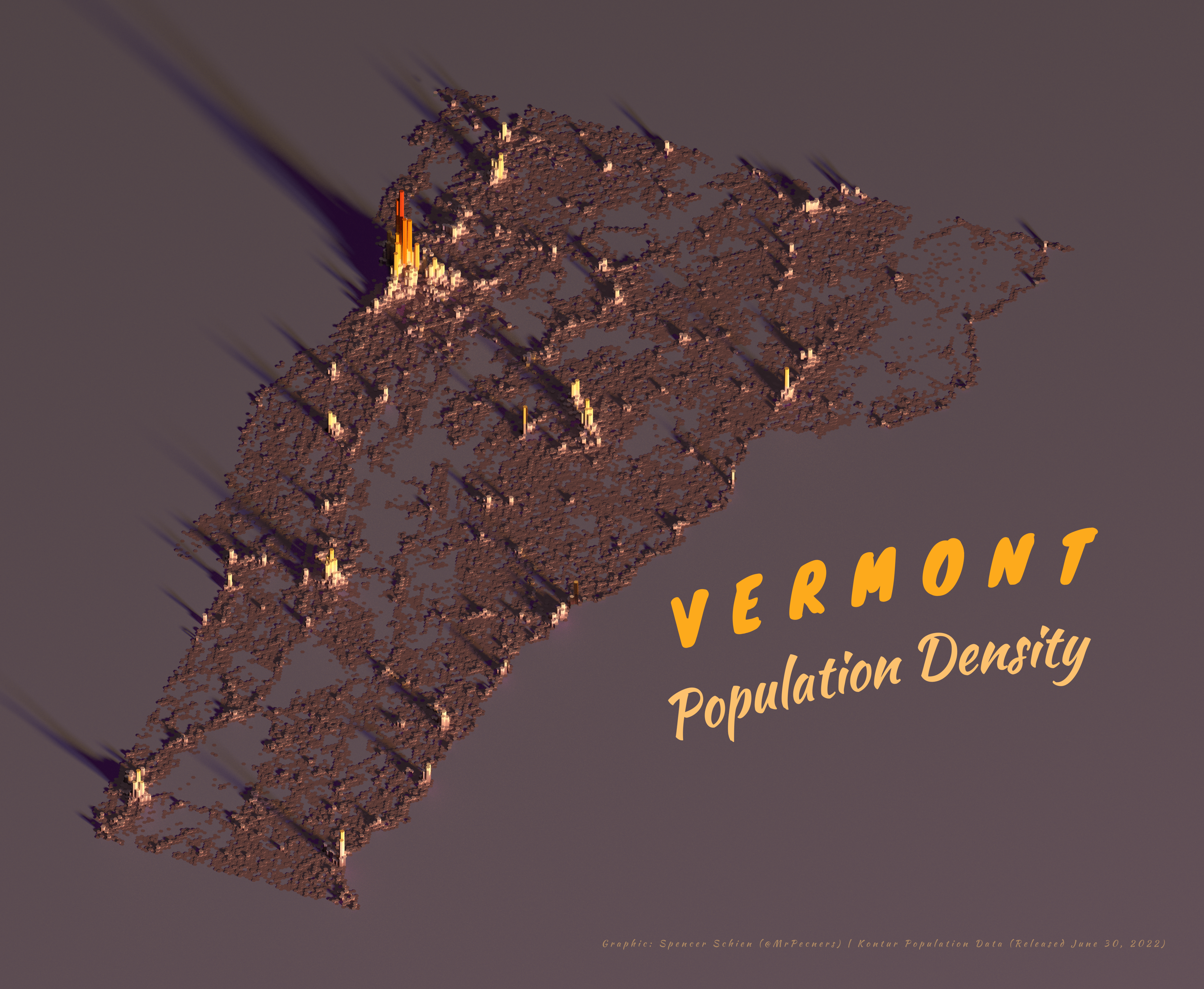 Vermont Population Density