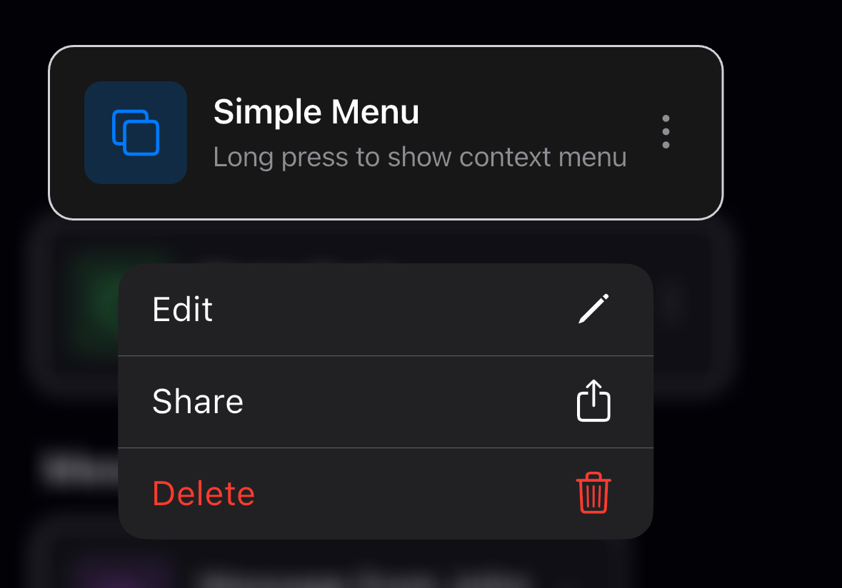 iOS 18 Cupertino context menu