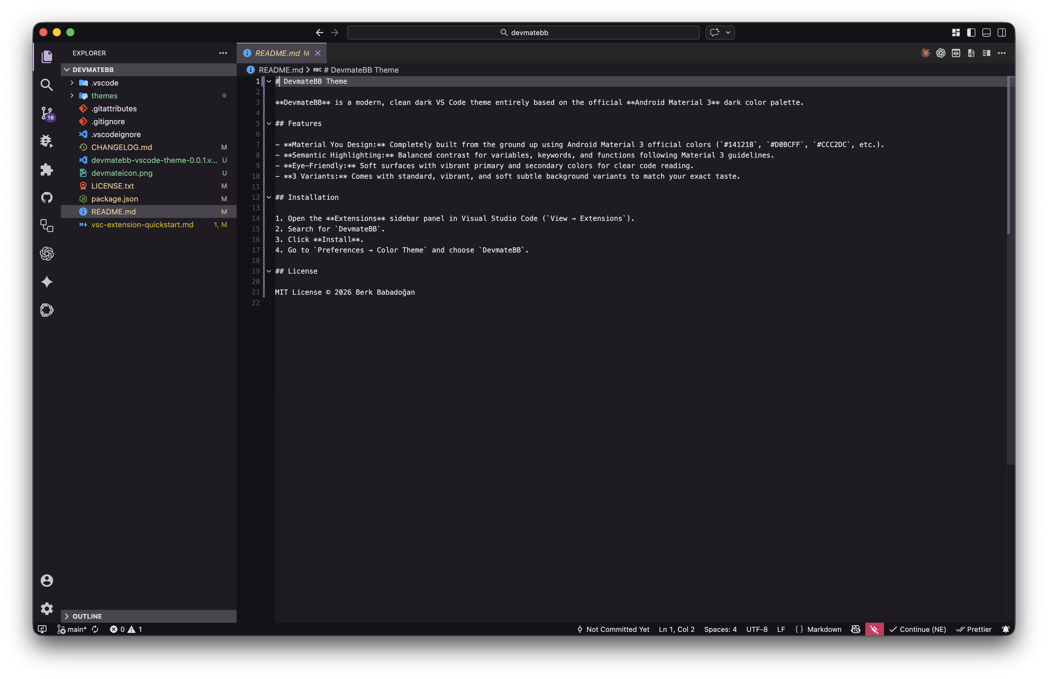 DevmateBB Theme Preview