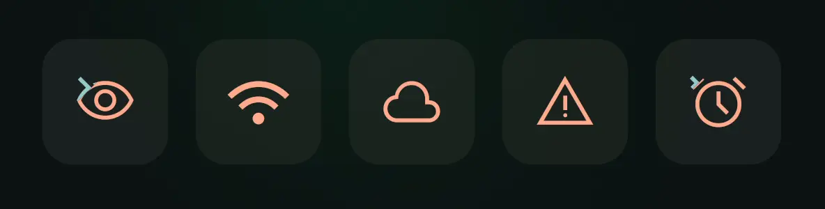 Diagonal wipe icon animation in action