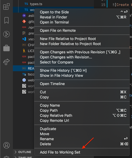 Add Active Editor from Context Menu