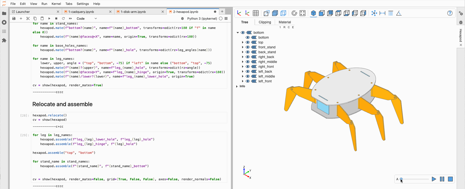 Animated Hexapod
