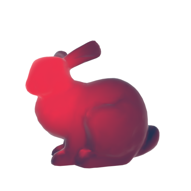 Back-lit Stanford bunny with subsurface scattering