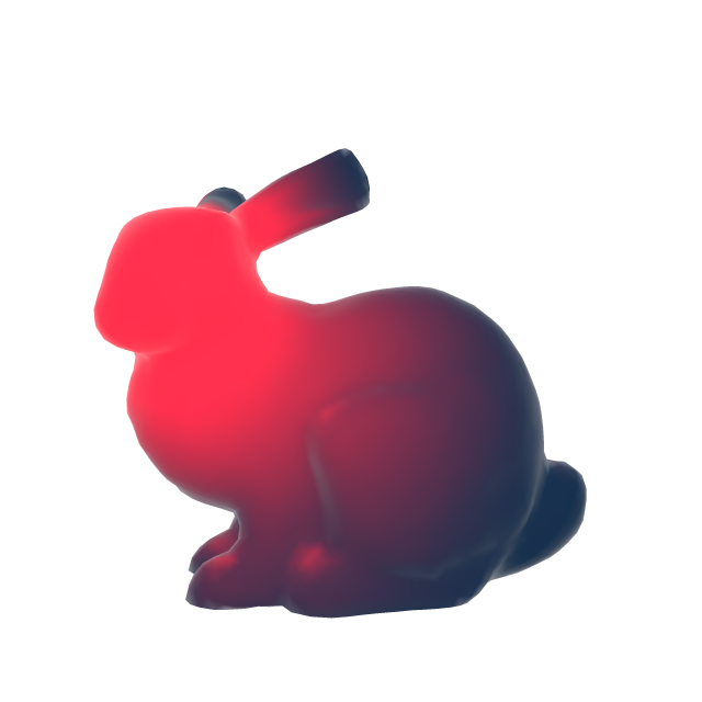 Back-lit Stanford bunny with subsurface scattering