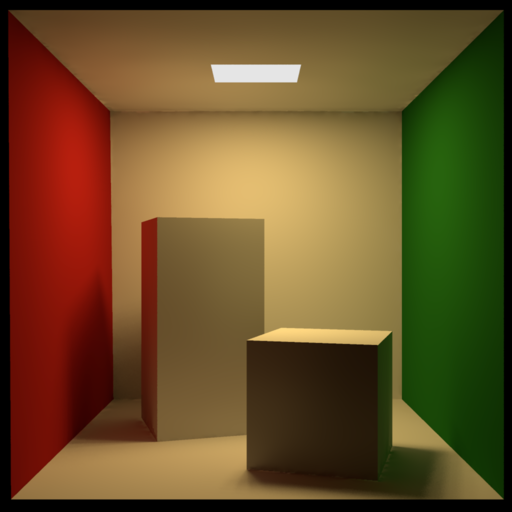 The cornell box rendered with povrayst