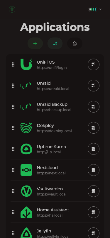 Applications Page