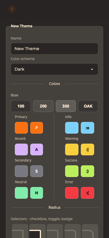 New Theme Page