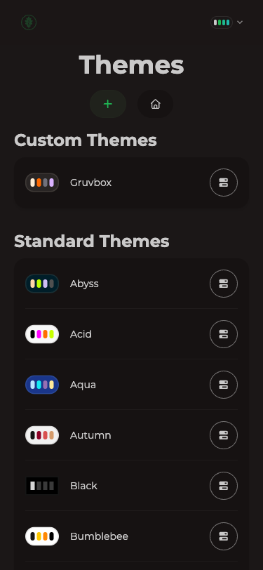 Themes Page