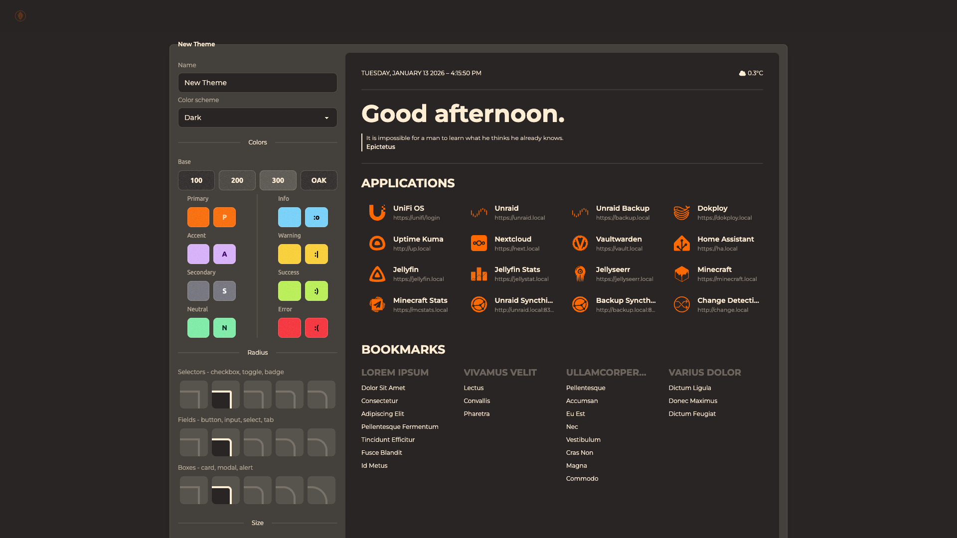 New Theme Page