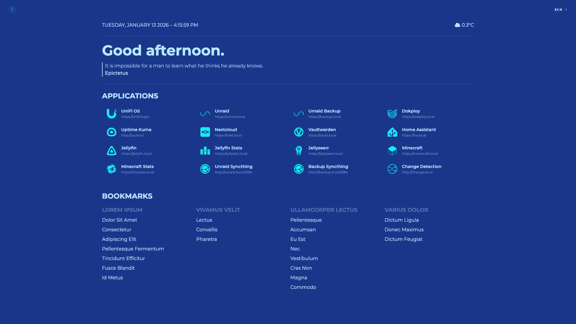 Aqua Homepage