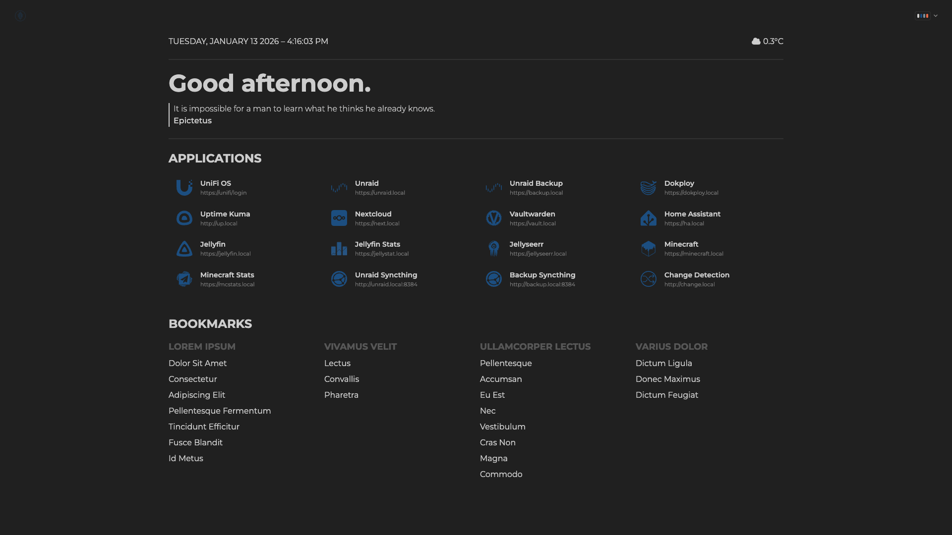 Business Homepage